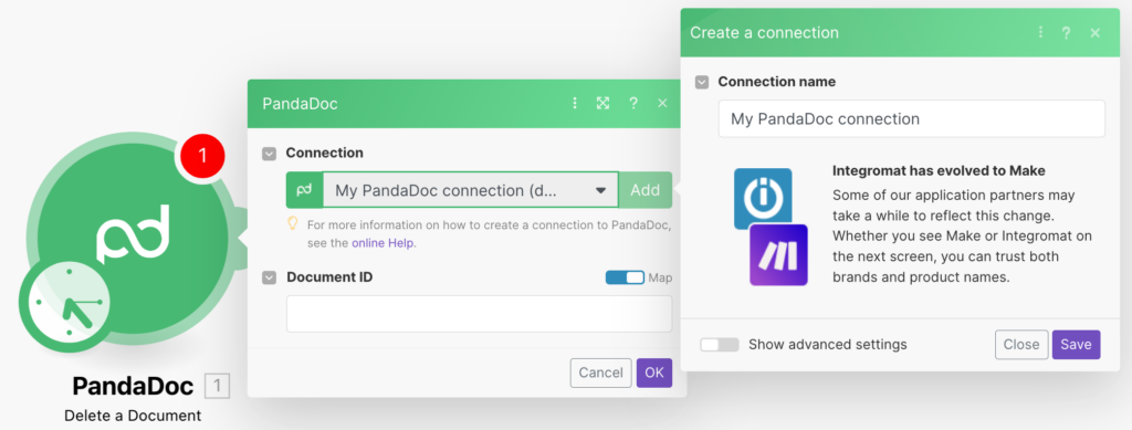 Client onboarding automation process using Make.com and PandaDoc.